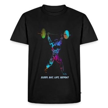 Jerk - Men's Premium Organic T-Shirt - black - Front - Nico (187cm)