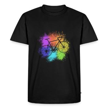 Vélo coloré - T-shirt Premium bio Homme - noir - Devant - Nico (187cm)