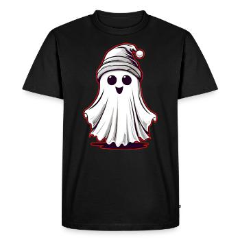 Cute little bogeyman with cap - Men's Premium Organic T-Shirt - black - Front - Nico (187cm)