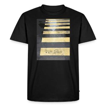 Zebrastreifen mit Liebe - Männer Premium Bio T-Shirt - Schwarz - Vorne - Nico (187cm)