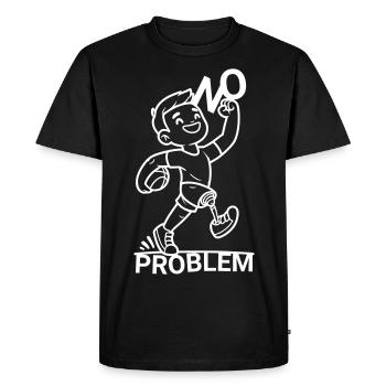Leg prosthesis ? No problem! - Men's Premium Organic T-Shirt - black - Front - Nico (187cm)