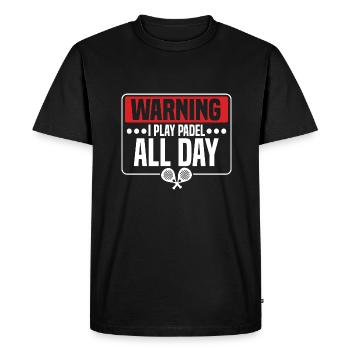 Padel Tennis Paddle Padel Ball Paddling Padel Tennis - Men's Premium Organic T-Shirt - black - Front - Nico (187cm)