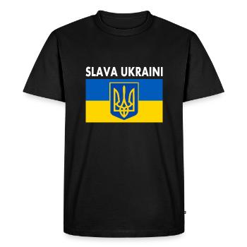 Slava ukraini - T-shirt Premium bio Homme - noir - Devant - Nico (187cm)
