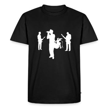 bande - T-shirt Premium bio Homme - noir - Devant - Nico (187cm)