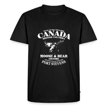 Moose - Canada - T-shirt Premium bio Homme - noir - Devant - Nico (187cm)