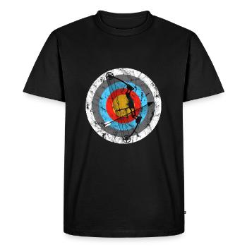 Cadeau arc à poulies - T-shirt Premium bio Homme - noir - Devant - Nico (187cm)