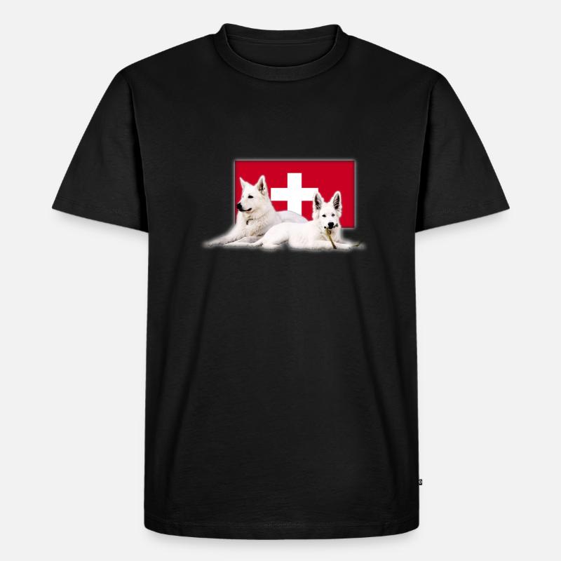 Schweizer Schäferhund - Männer Premium Bio T-Shirt - Schwarz