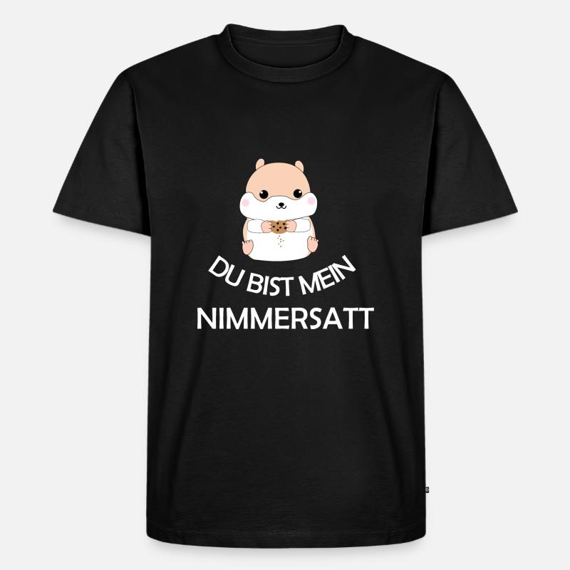 Nimmersatt - Männer Premium Bio T-Shirt - Schwarz