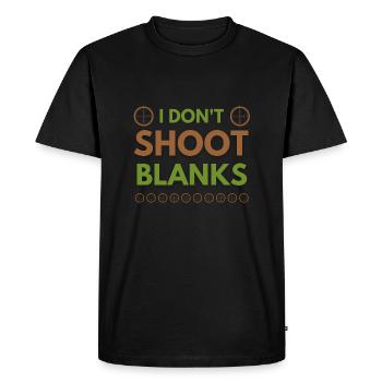 Je ne tire pas à blanc papa annonce de grossesse - T-shirt Premium bio Homme - noir - Devant - Nico (187cm)