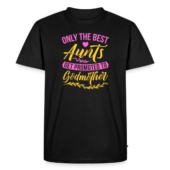 Marraine Tante Don Marraine Fille parrain baptême - T-shirt Premium bio Homme - noir - Devant - Nico (187cm)