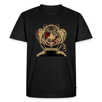 Tiger horror monster jungle halloween monster - Men's Premium Organic T-Shirt - black - Front - Nico (187cm)