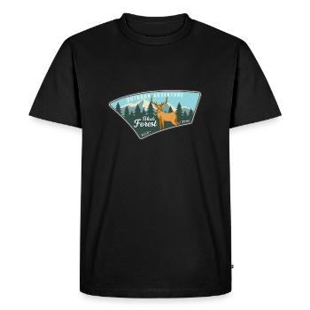 Aventure en plein air - T-shirt Premium bio Homme - noir - Devant - Nico (187cm)