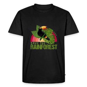 Idée de cadeau de la faune toucan forêt tropicale - T-shirt Premium bio Homme - noir - Devant - Nico (187cm)