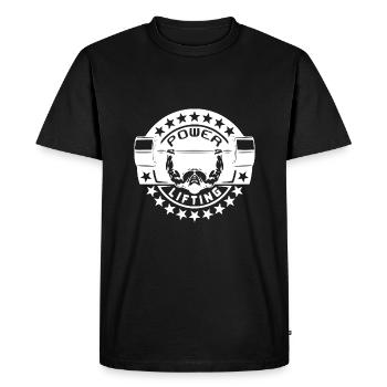 Thé d'haltérophilie Powerlifting Bodybuilding - T-shirt Premium bio Homme - noir - Devant - Nico (187cm)