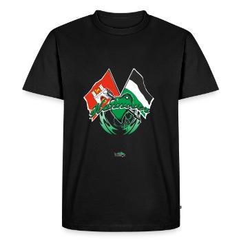 Afficher le drapeau - Hanovre - T-shirt Premium bio Homme - noir - Devant - Nico (187cm)