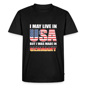 American German - Men's Premium Organic T-Shirt - black - Front - Nico (187cm)
