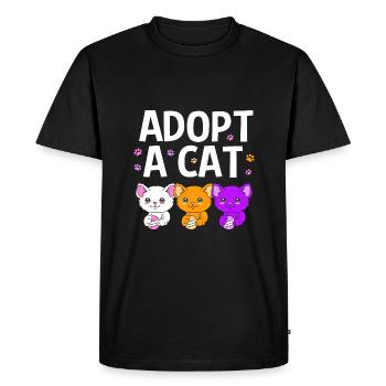 Cat Rescue Animal Rights Animal Rescue Animal Shelter - Men's Premium Organic T-Shirt - black - Front - Nico (187cm)
