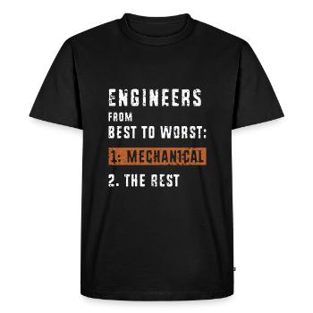 Mechanical Engineer - Men's Premium Organic T-Shirt - black - Front - Nico (187cm)