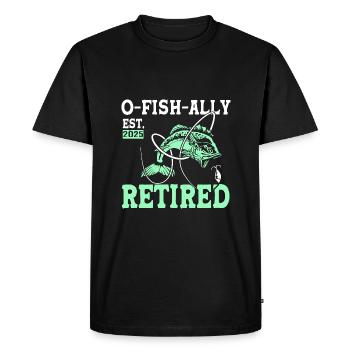 Retraite 2025 Retraité Pension Retraité - T-shirt Premium bio Homme - noir - Devant - Nico (187cm)