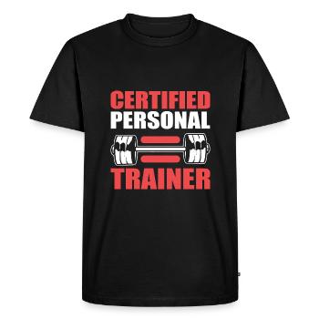 Fitness - Men's Premium Organic T-Shirt - black - Front - Nico (187cm)