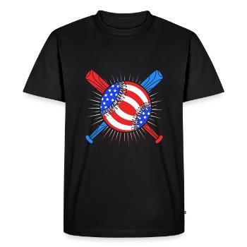 4 juillet Couleurs nationales Fête nationale des États-Unis - T-shirt Premium bio Homme - noir - Devant - Nico (187cm)
