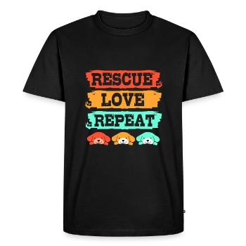 Dog Rescue Animal Rights Animal Rescue Animal Shelter - Men's Premium Organic T-Shirt - black - Front - Nico (187cm)