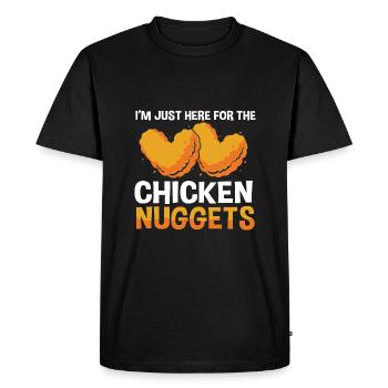 Nuggets de poulet - T-shirt Premium bio Homme - noir - Devant - Nico (187cm)