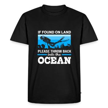 Dive - Men's Premium Organic T-Shirt - black - Front - Nico (187cm)