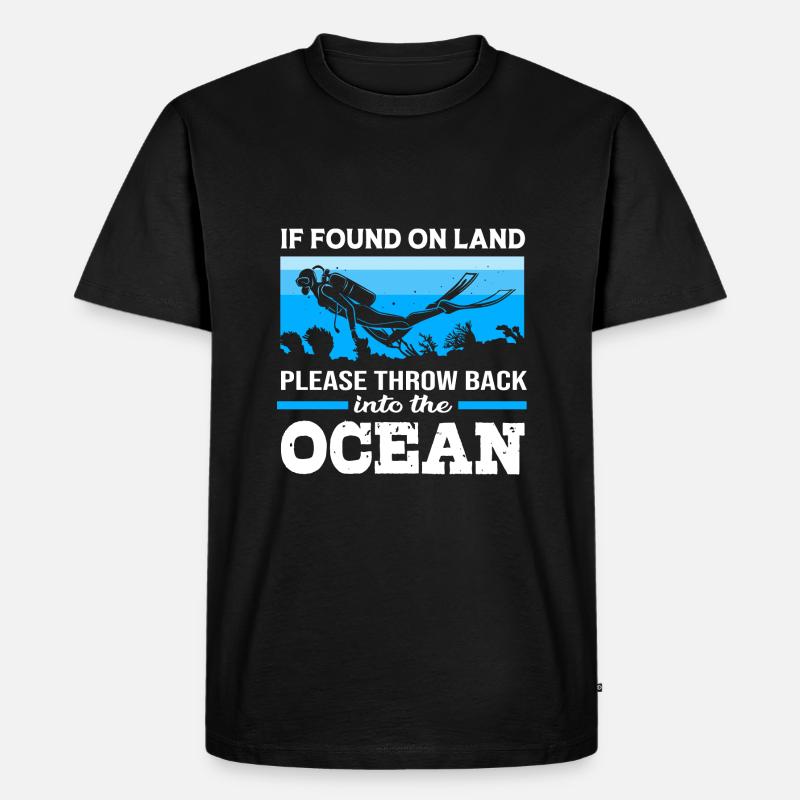 Tauchen - Männer Premium Bio T-Shirt - Schwarz