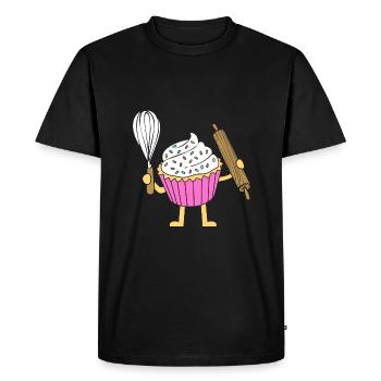 Cake Tartlet Decoration Cake - Men's Premium Organic T-Shirt - black - Front - Nico (187cm)