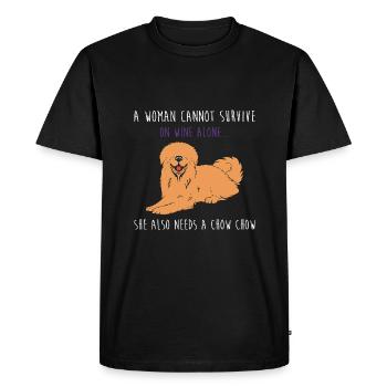 Chow Chow Chien - T-shirt Premium bio Homme - noir - Devant - Nico (187cm)