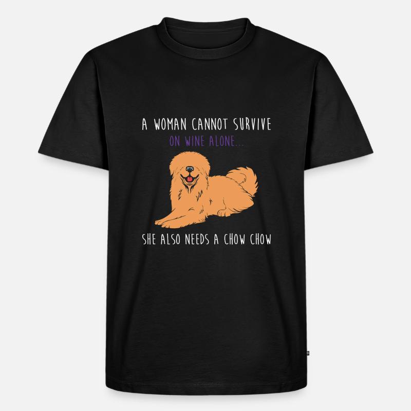 Chow Chow Hund - Männer Premium Bio T-Shirt - Schwarz