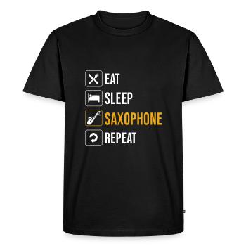 Saxophoniste saxophoniste - T-shirt Premium bio Homme - noir - Devant - Nico (187cm)