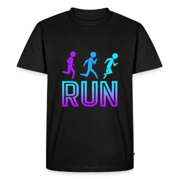 Marathon Marathon Runner - Men's Premium Organic T-Shirt - black - Front - Nico (187cm)