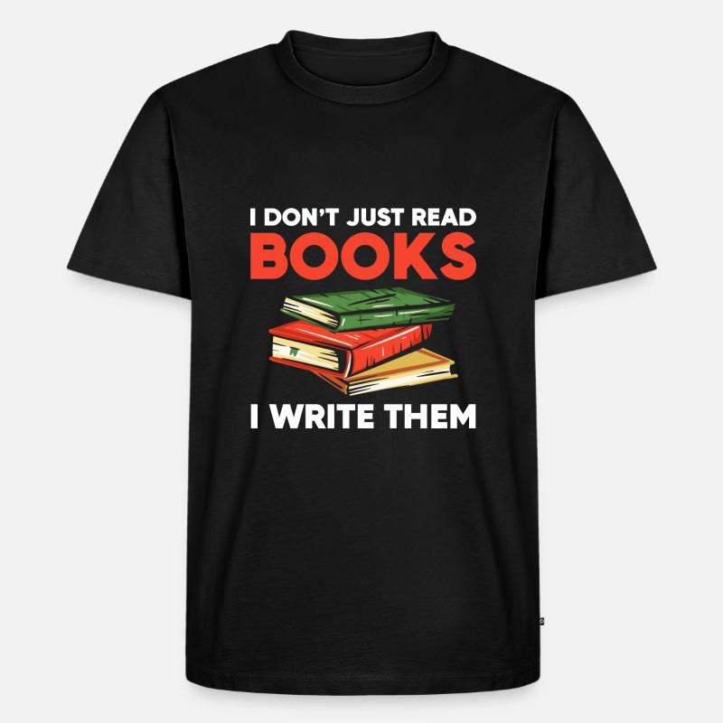 Autor - Männer Premium Bio T-Shirt - Schwarz