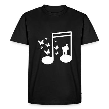 accordion - Men's Premium Organic T-Shirt - black - Front - Nico (187cm)