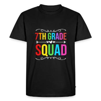 7th Grade - Men's Premium Organic T-Shirt - black - Front - Nico (187cm)