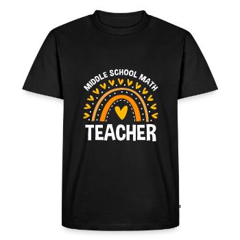 Enseignants de collège - T-shirt Premium bio Homme - noir - Devant - Nico (187cm)