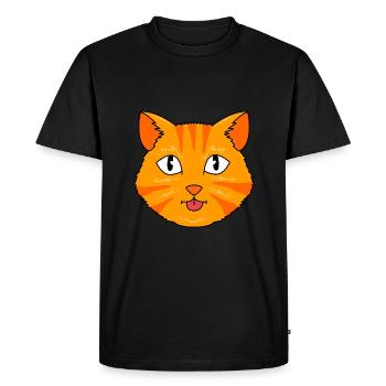 Chat tigré - T-shirt Premium bio Homme - noir - Devant - Nico (187cm)