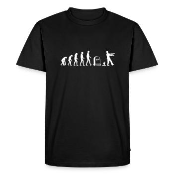 Evolution de Zombie - déguisement Halloween - - T-shirt Premium bio Homme - noir - Devant - Nico (187cm)