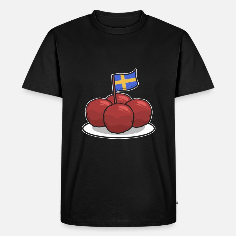 Schweden Schwedisch Fleischbällchen - Männer Premium Bio T-Shirt - Schwarz