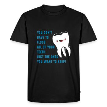 Dentiste - T-shirt Premium bio Homme - noir - Devant - Nico (187cm)