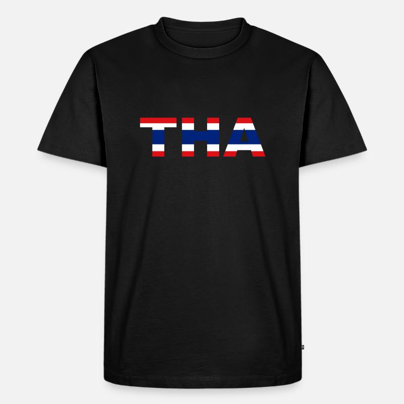 Drapeau Thaïlande Code ISO THA - T-shirt Premium bio Homme - noir