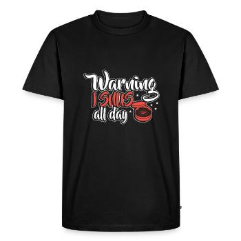 Snus smokeless non-smoking nicotine anti-smokers - Men's Premium Organic T-Shirt - black - Front - Nico (187cm)