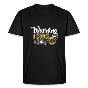 Snus smokeless non-smoking nicotine anti-smokers - Men's Premium Organic T-Shirt - black - Front - Nico (187cm)