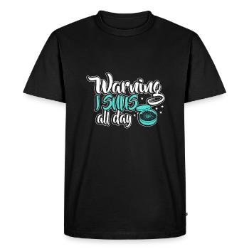 Snus smokeless non-smoking nicotine anti-smokers - Men's Premium Organic T-Shirt - black - Front - Nico (187cm)