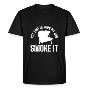 BBQ Grill King Grill Master Grill Tongs - Men's Premium Organic T-Shirt - black - Front - Nico (187cm)