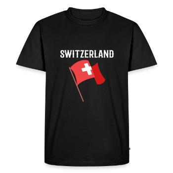 Suisse - T-shirt Premium bio Homme - noir - Devant - Nico (187cm)
