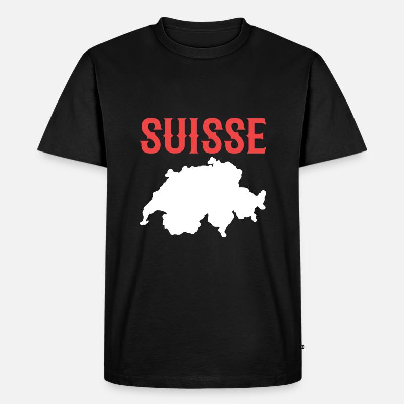 Schweiz Schweizer Schweizerdeutsch - Männer Premium Bio T-Shirt - Schwarz