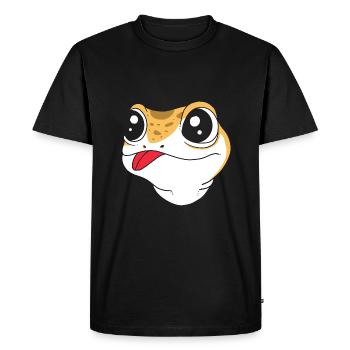 Leopard Gecko - Men's Premium Organic T-Shirt - black - Front - Nico (187cm)